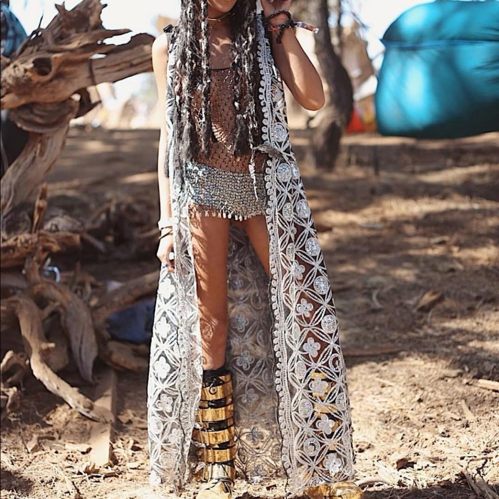 LIMITED RAVE LONG VEST / kimono/ festival wear
